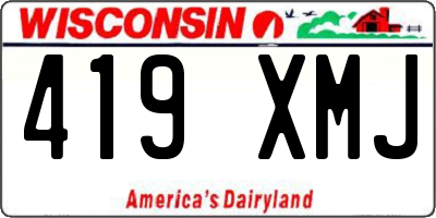 WI license plate 419XMJ