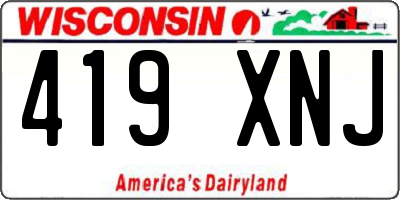 WI license plate 419XNJ
