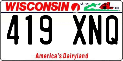 WI license plate 419XNQ