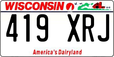 WI license plate 419XRJ