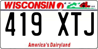 WI license plate 419XTJ
