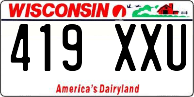 WI license plate 419XXU