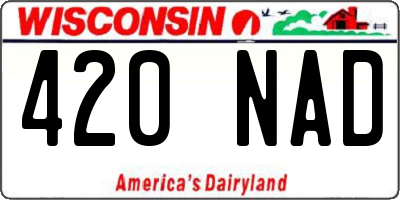 WI license plate 420NAD