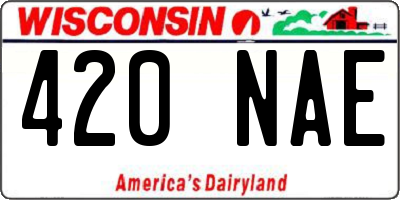 WI license plate 420NAE