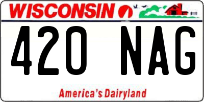 WI license plate 420NAG