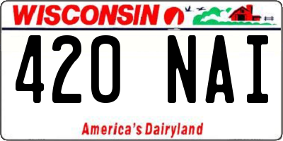 WI license plate 420NAI