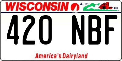 WI license plate 420NBF