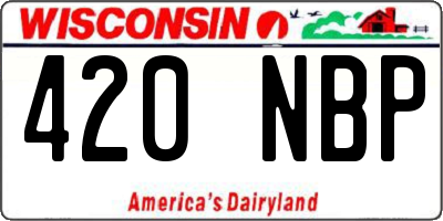 WI license plate 420NBP
