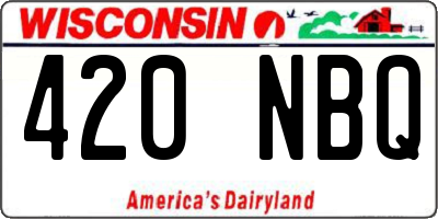 WI license plate 420NBQ