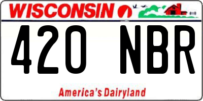 WI license plate 420NBR