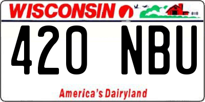 WI license plate 420NBU