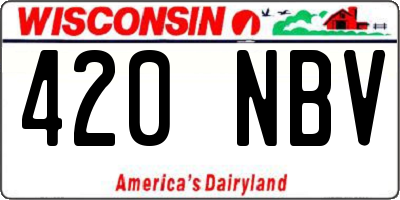 WI license plate 420NBV