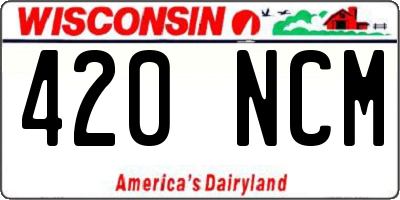 WI license plate 420NCM