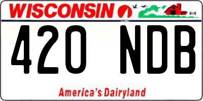 WI license plate 420NDB