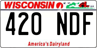 WI license plate 420NDF