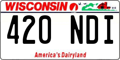 WI license plate 420NDI