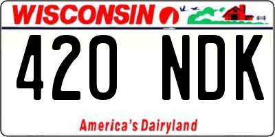 WI license plate 420NDK