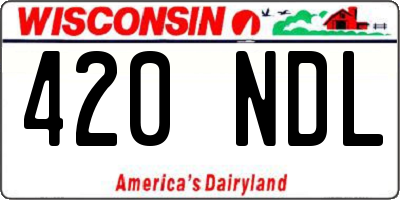 WI license plate 420NDL