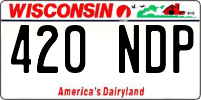 WI license plate 420NDP