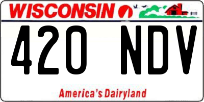 WI license plate 420NDV