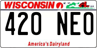 WI license plate 420NEO