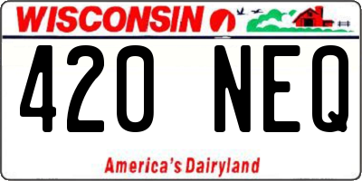 WI license plate 420NEQ