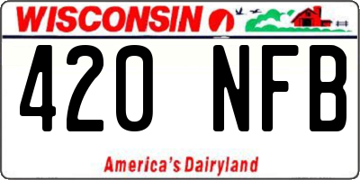 WI license plate 420NFB