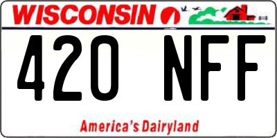 WI license plate 420NFF