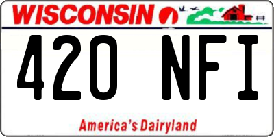 WI license plate 420NFI