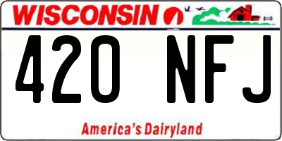 WI license plate 420NFJ