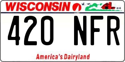 WI license plate 420NFR