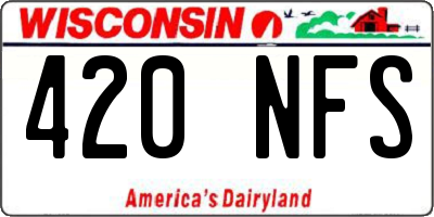 WI license plate 420NFS
