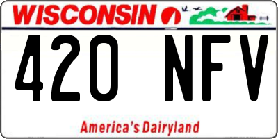 WI license plate 420NFV