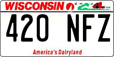 WI license plate 420NFZ