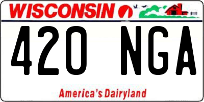 WI license plate 420NGA