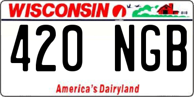 WI license plate 420NGB
