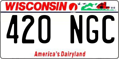 WI license plate 420NGC