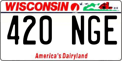 WI license plate 420NGE