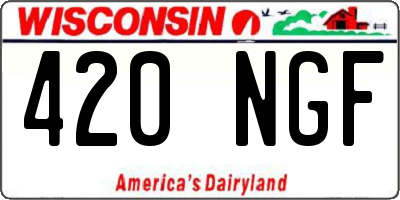 WI license plate 420NGF