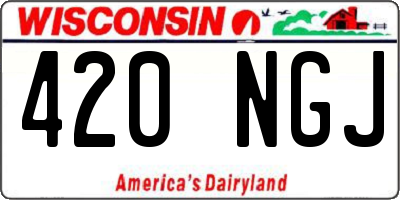 WI license plate 420NGJ