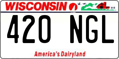 WI license plate 420NGL