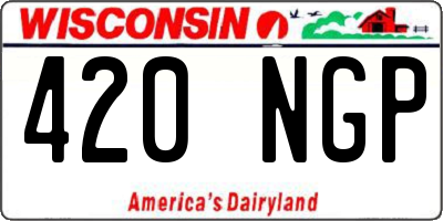 WI license plate 420NGP