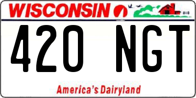 WI license plate 420NGT