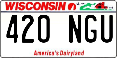 WI license plate 420NGU