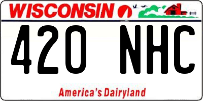 WI license plate 420NHC