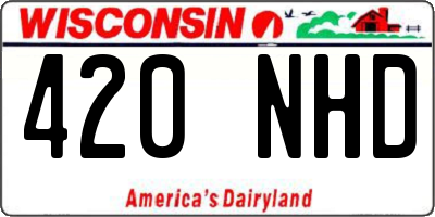 WI license plate 420NHD