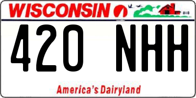 WI license plate 420NHH