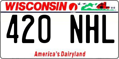 WI license plate 420NHL