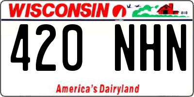 WI license plate 420NHN