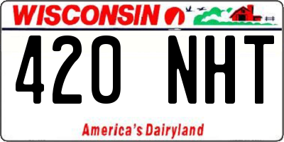 WI license plate 420NHT